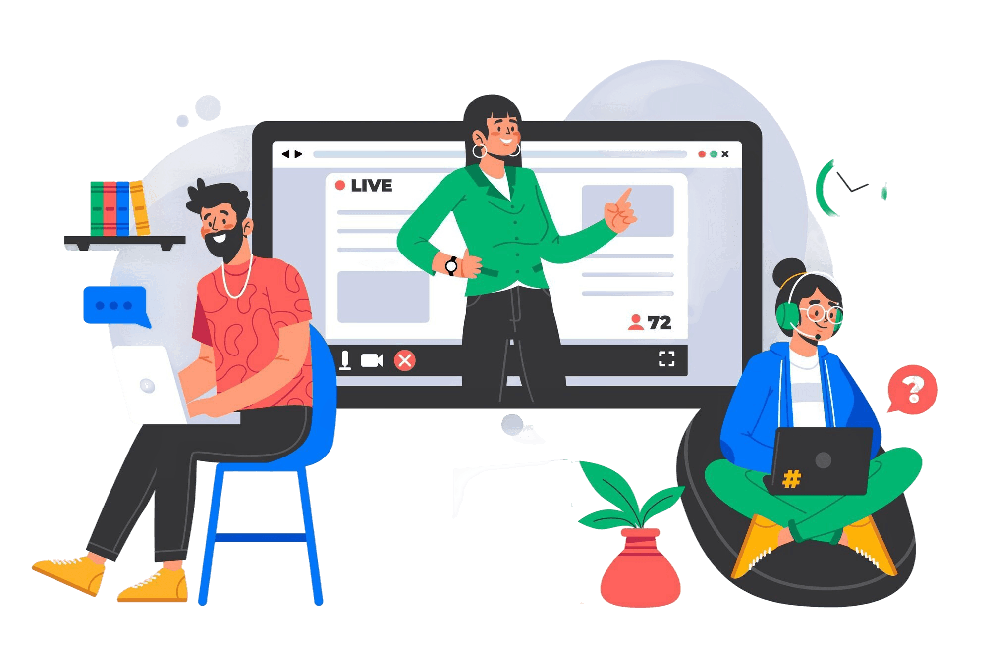 Online Tutoring Concept Illustration